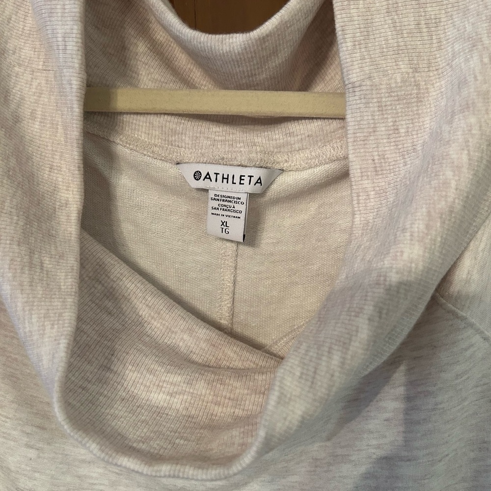 Athleta Off-White Cowl Neck Top